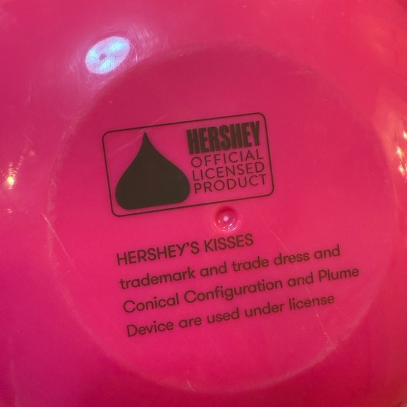 NEW Hershey Kiss Plush Slippers and Bag Set Big Pink Silver Hershey Kiss Dish - Picture 6 of 16